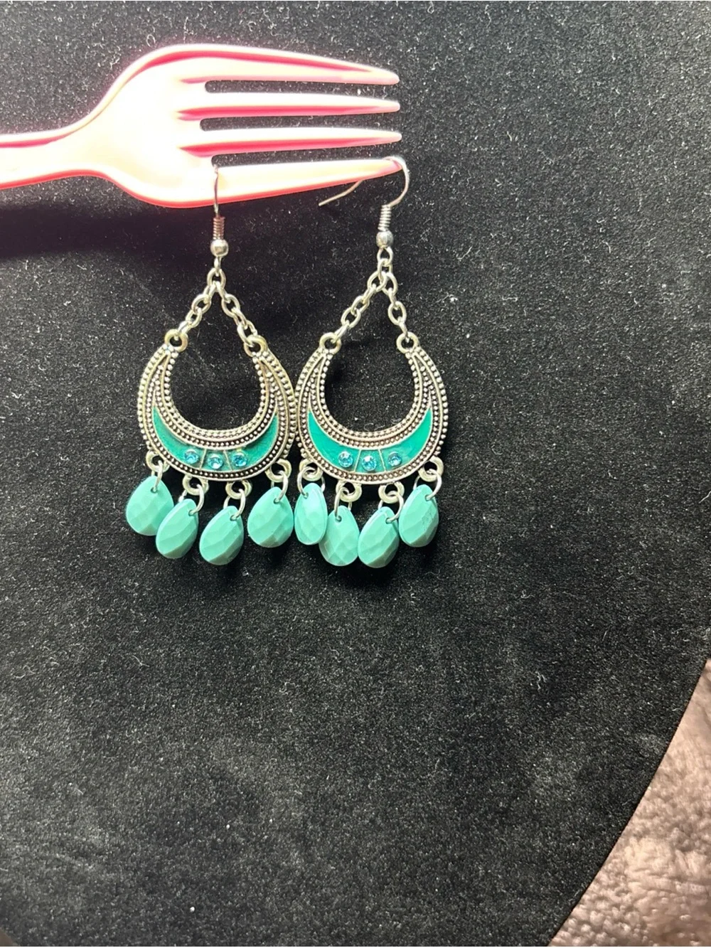 Turquoise Teardrop Dangle Earrings - Women's Jewelry